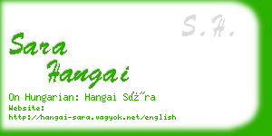 sara hangai business card